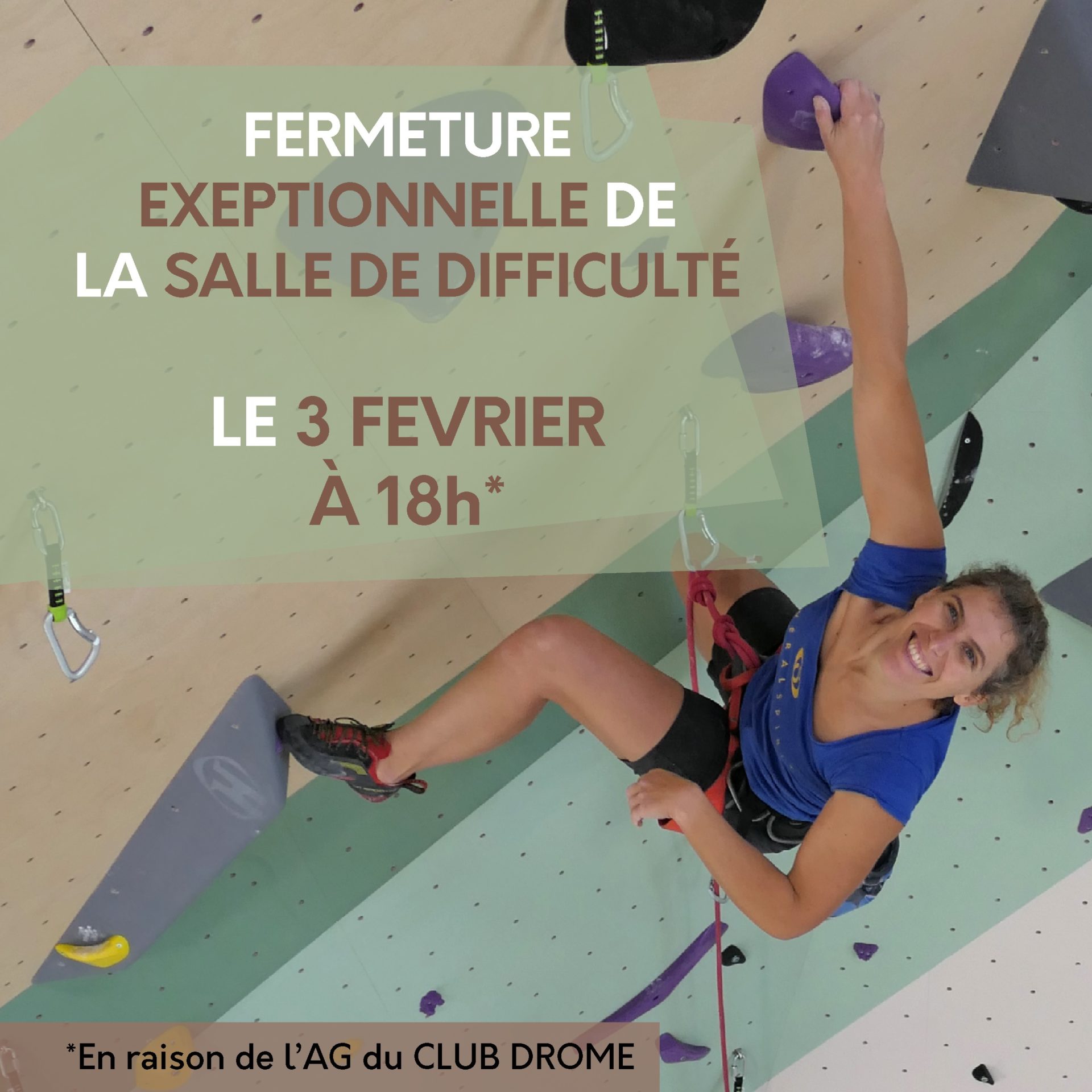 You are currently viewing FERMETURE DE LA SALLE DE DIFFICULTÉ LE 3 FÉVRIER A 18H